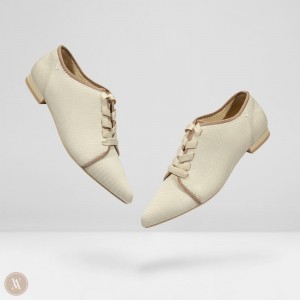 Loafers Vivaia Grace Creme Blancas | QEMP6620