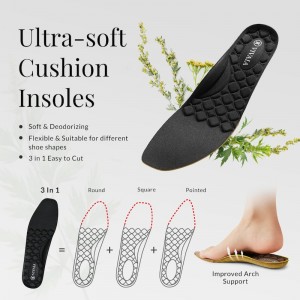 Plantillas Vivaia 3-in-1 Cuttable Ultra-Soft Insole Negras | JWLR3578