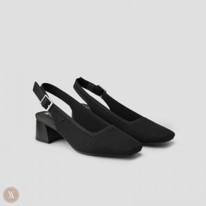 Sandalias Vivaia Melody Destalonadas Negras | WEFW7106