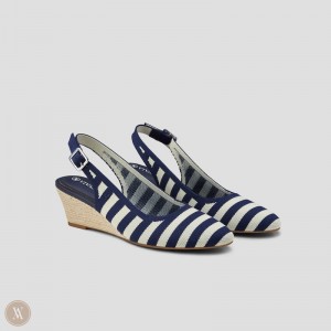 Sandalias Vivaia Tamia Azul Marino Rayadas | RUHG0913