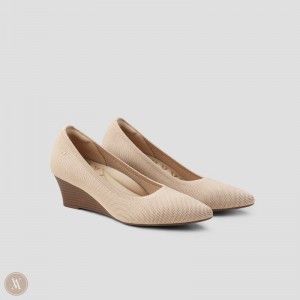 Tacones Vivaia Aria Wedge Pro Almond | CPLQ6837