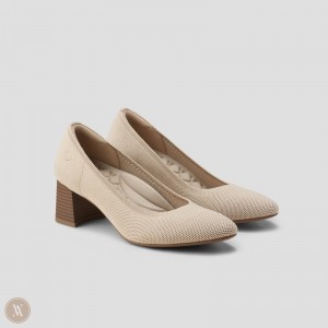 Tacones Vivaia Tamia Block Heel Almond | DDQH0398