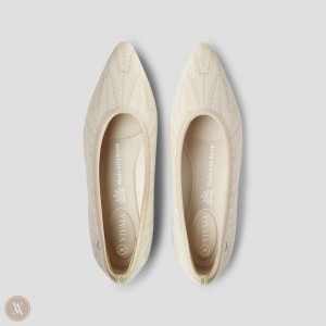 Zapatos Planos Vivaia Aria 5° Hemp Creme Blancas | PSTT8631