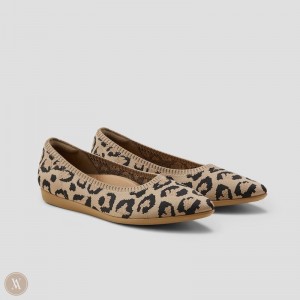 Zapatos Planos Vivaia Aria CloudWalker Leopardo Oscuro | SZOV8414
