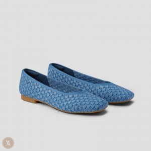 Zapatos Planos Vivaia Margot 2.0 Denim Woven | YLSU4550