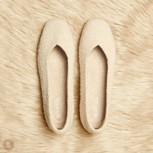 Zapatos Planos Vivaia Margot Creme Blancas | UPBX1346