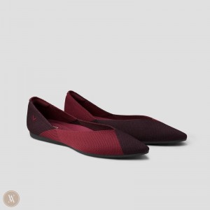 Zapatos Planos Vivaia Valencia Burdeos Rojas | IVHA0837